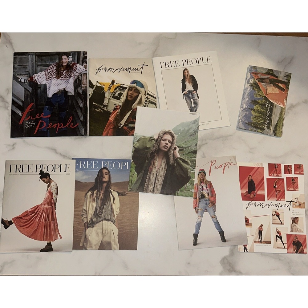 FREE PEOPLE RARE Urban Outfitters Lot of 9 Nine Magazines  Catalogs 2020 - 2023